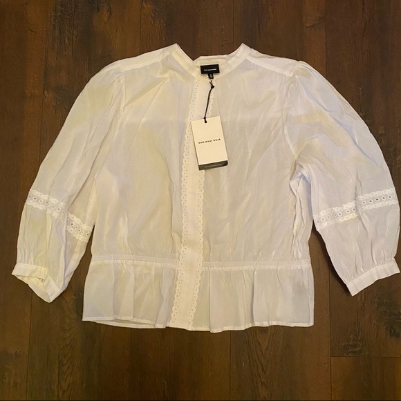 Who What Wear Tops - Who what wear white button up blouse